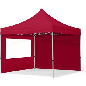 Toolport 3x3 PES 700 Pop Up Gazebo ECONOMY Aluminium 32 mm, incl. Sidewalls with Panorama Windows, red - (59013)