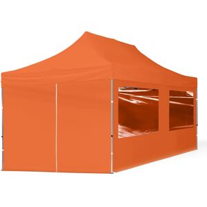 Toolport 3x6 PES 700 Pop Up Gazebo ECONOMY Aluminium 32 mm, incl. Sidewalls with Panorama Windows, orange - (59029)