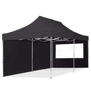 Toolport 3x6 PES 700 Pop up gazebo ECONOMY Aluminium 32 mm, incl. Sidewalls with Panorama Windows, black - (59030)