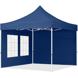 Toolport 3x3m PES 700 Pop up gazebo ECONOMY Steel 30 mm, incl. Sidewalls with Windows, dark blue - (59036)