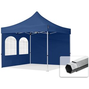 Toolport 3x3m PES 800 Pop Up Gazebo PROFESSIONAL Aluminium 40 mm, incl. Sidewalls with Windows, dark blue - (600160)