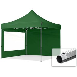 Toolport 3x3m PES 800 Pop Up Gazebo PROFESSIONAL Aluminium 40 mm, incl. Sidewalls with Panorama Windows, dark green - (600165)