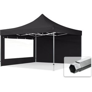 Toolport 4x4m PES 800 Pop Up Gazebo PROFESSIONAL Aluminium 40 mm, incl. Sidewalls with Panorama Windows, black - (600189)