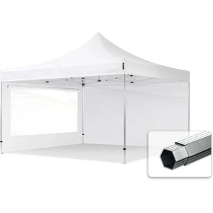 Toolport 4x4m PES 800 Pop up gazebo PROFESSIONAL Aluminium 40 mm, incl. Sidewalls with Panorama Windows, white - (600190)