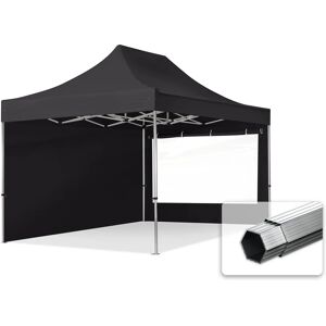 Toolport 3x4.5m PES 800 Pop Up Gazebo PROFESSIONAL Aluminium 40 mm, incl. Sidewalls with Panorama Windows, black - (600213)