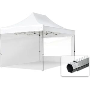 Toolport 3x4.5m PES 800 Pop Up Gazebo PROFESSIONAL Aluminium 40 mm, incl. Sidewalls with Panorama Windows, white - (600214)