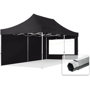 Toolport 3x6m PES 800 Pop Up Gazebo PROFESSIONAL Aluminium 40 mm, incl. Sidewalls with Panorama Windows, black - (600236)