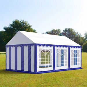 Toolport 4x6m Marquee / Party Tent, PVC 700, blue-white - (6098)