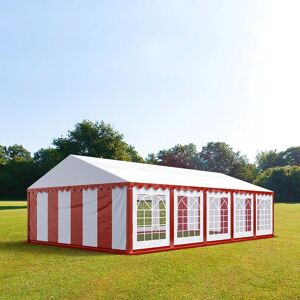 Toolport 5x10m Marquee / Party Tent, PVC 700, red-white - (6174)