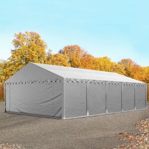 Toolport 5x10 Storage Tent / Shelter w. ground frame, PVC 750, grey - (7170)
