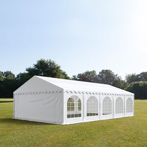 Toolport 5x10m Marquee / Party Tent w. ground frame, PVC 750, white - (7175)