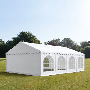 Toolport 5x8m Marquee / Party Tent w. ground frame, PVC 750, white - (7176)