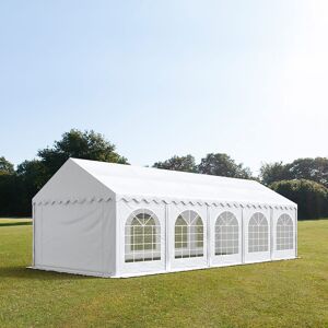 Toolport 4x10m Marquee / Party Tent w. ground frame, PVC 750, white - (7195)
