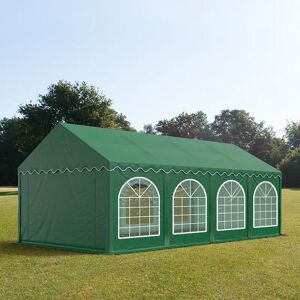 Toolport 4x8m Marquee / Party Tent w. ground frame, PVC 750, dark green - (7202)