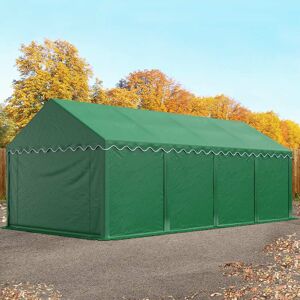 Toolport 4x8 Storage Tent / Shelter w. ground frame, PVC 750, dark green - (7203)
