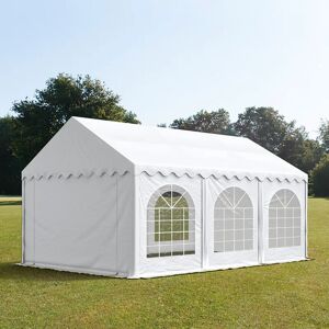 Toolport 4x6m Marquee / Party Tent w. ground frame, PVC 750, white - (7210)