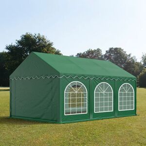 Toolport 4x6m Marquee / Party Tent w. ground frame, PVC 750, dark green - (7212)
