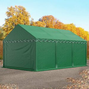 Toolport 4x6 Storage Tent / Shelter w. ground frame, PVC 750, dark green - (7213)