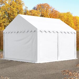 Toolport 4x4 Storage Tent / Shelter w. ground frame, PVC 750, white - (7223)