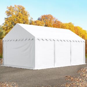 Toolport 3x6 Storage Tent / Shelter w. ground frame, PVC 750, white - (7233)