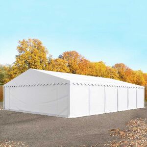 Toolport 8x12 Storage Tent / Shelter w. ground frame, PVC 750, white - (7255)