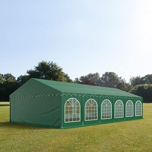 Toolport 6x12m Marquee / Party Tent w. ground frame, PVC 750, dark green - (7286)