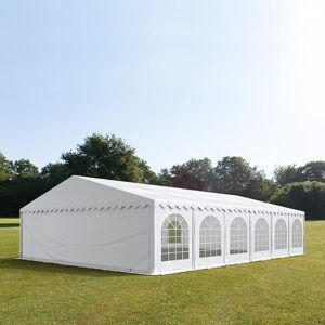 Toolport 8x12m Marquee / Party Tent w. ground frame, PVC 750 fire resistant, white - (7314)