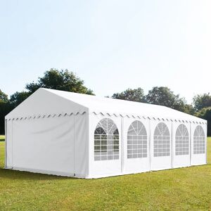 Toolport 5x10m Marquee / Party Tent w. ground frame, PVC 800, white - (7843)
