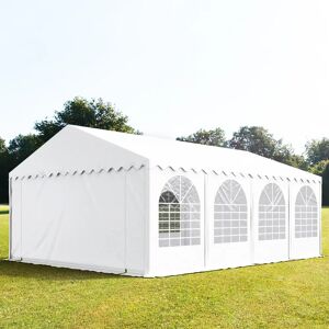 Toolport 6x8m Marquee / Party Tent w. ground frame, PVC 800, white - (7845)