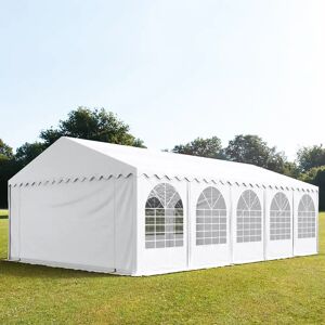 Toolport 6x10m Marquee / Party Tent w. ground frame, PVC 800, white - (7846)