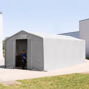Toolport 6x10m - 3.0m Sides PVC Industrial Tent with sliding door, PVC 850, grey without statics package - (79901)