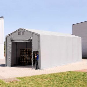 Toolport 6x12m - 4.0m Sides PVC Industrial Tent with pull-up gate, PVC 850, grey without statics package - (79921)