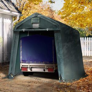 Toolport 2.4x3.6m Carport Tent / Portable Garage, PVC 500, dark green - (8006)