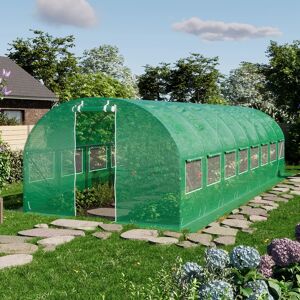 TOOLPORT 3x8m polytunnel greenhouse, PE, green - (8936)
