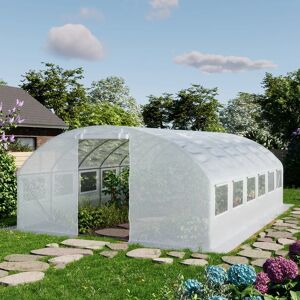 TOOLPORT 4x6m polytunnel greenhouse, PE, white - (8944)