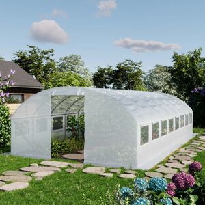 TOOLPORT 4x8m polytunnel greenhouse, PE, white - (8945)