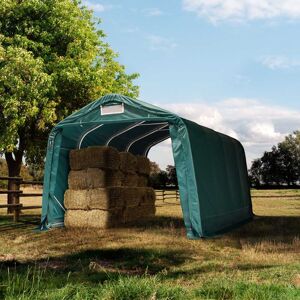 Toolport Farm storage tent 3.3x4.8m, PVC 800, dark green, concrete - (99551)