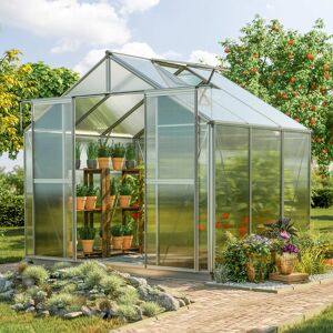 GFP 225 x 195 cm Greenhouse, 6 mm twin-wall sheets, no extras - (GFPV00026)