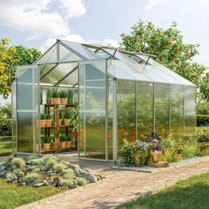 GFP 225 x 322 cm Greenhouse, incl. special offer set XL, 8 mm twin-wall sheets - (GFPV00042)