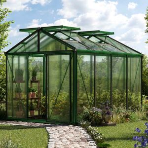 GFP 235 x 311 cm Greenhouse, green, RAL 6005, no extras - (GFPV00156)