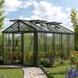 GFP 235 x 385 cm Greenhouse, anthracite grey, RAL 7016, Special offer set: Pro 2 - (GFPV00161)