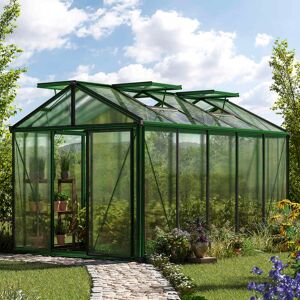 GFP 235 x 385 cm Greenhouse,  green, RAL 6005, Special offer set: Pro 2 - (GFPV00163)