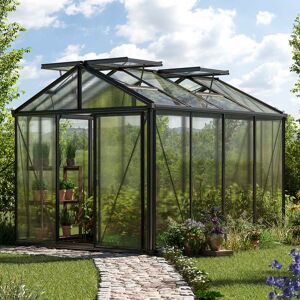 GFP 235 x 311 cm Greenhouse, anthracite grey, RAL 7016, Special offer set: Pro 2 - (GFPV00184)