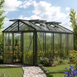 GFP 235 x 385 cm Greenhouse, anthracite grey, RAL 7016, no extras - (GFPV00191)