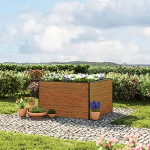 GFP 119 x 119 x 77 cm Raised garden bed, Wood-finish - (GFPV00324)