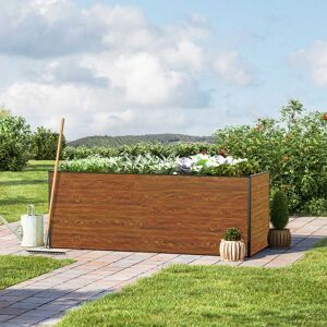 GFP 195 x 77 x 77 cm Raised garden bed, Wood-finish - (GFPV00340)