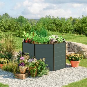 GFP 120 x 120 x 77 cm Raised garden bed, Anthracite grey - (GFPV00549)