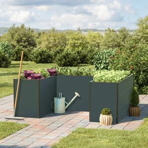 GFP 195 x 150 x 77 cm Raised garden bed, Anthracite grey - (GFPV00557)