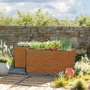 GFP 224 x 150 x 77 cm Raised garden bed, Wood-finish - (GFPV00570)