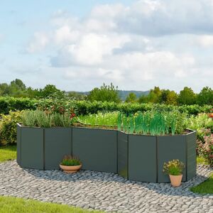 GFP 331 x 131 x 77 cm Raised garden bed, Anthracite grey - (GFPV00585)